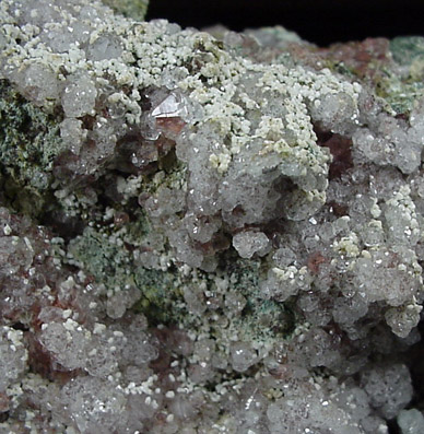 Calcite, Copper, Quartz from Phoenix Mine, Phoenix, Keweenaw County, Michigan