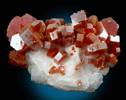 Vanadinite on Barite from Mibladen, Haute Moulouya Basin, Zeida-Aouli-Mibladen belt, Midelt Province, Morocco