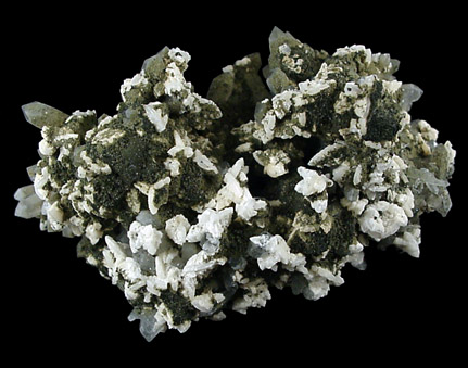 Quartz, Calcite, Chlorite from Naica Mine, Saucillo, Chihuahua, Mexico