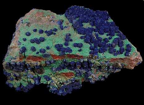 Azurite and Malachite from Morenci Mine, Clifton District, Greenlee County, Arizona