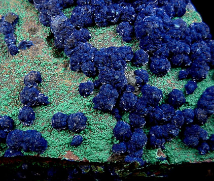 Azurite and Malachite from Morenci Mine, Clifton District, Greenlee County, Arizona