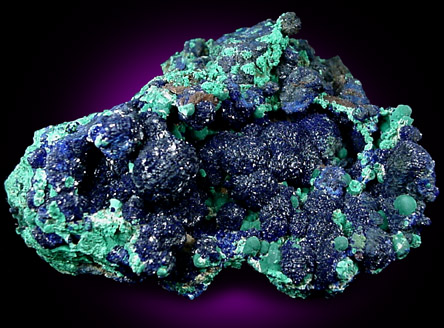 Azurite and Malachite from Copper Queen Mine, Bisbee, Warren District, Cochise County, Arizona