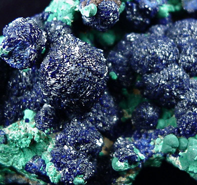 Azurite and Malachite from Copper Queen Mine, Bisbee, Warren District, Cochise County, Arizona