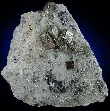 Pyrite on Quartz from Sweet Home Mine, Buckskin Gulch, Alma District, Park County, Colorado