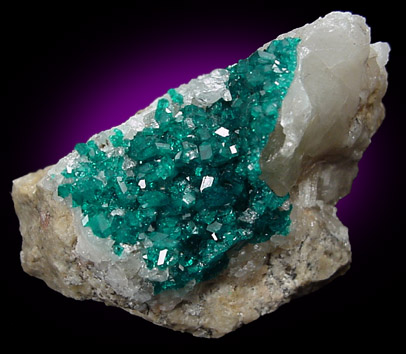 Dioptase from Altyn-Tyube, 66 km east of Karagandy, Karaganda Oblast', Kazakhstan (Type Locality for Dioptase)