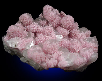 Rhodochrosite on Quartz from Los Remedios Mine, Level 5, Taxco, Guerrero, Mexico