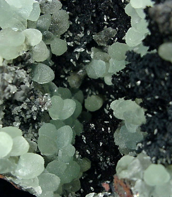 Smithsonite, Goethite, Calcite from San Antonio el Grande Mine, Level 8, Santa Eulalia, Chihuahua, Mexico