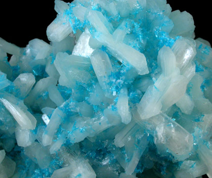 Cavansite on Stilbite from Wagholi Quarry, Maharashtra, India