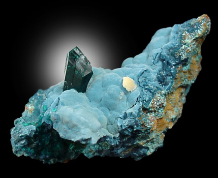 Dioptase and Plancheite from Omaue, Kaokoveld, Namibia