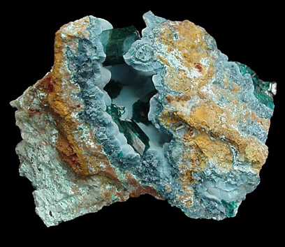 Dioptase and Plancheite from Omaue, Kaokoveld, Namibia