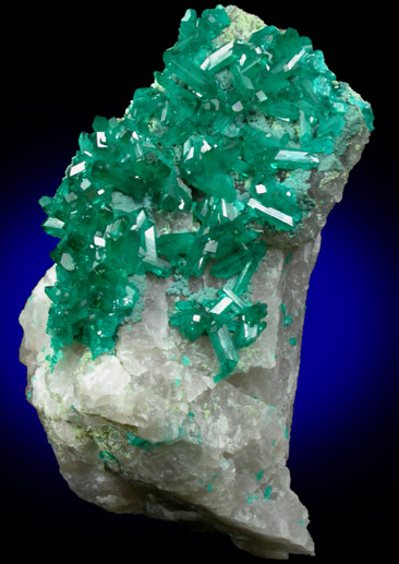 Dioptase with Plancheite from Omaue, Kaokoveld, Namibia