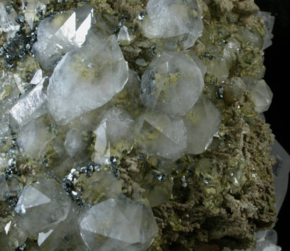 Calcite with Quartz, Ilvaite, Hematite from Second Sovietskiy Mine, Dalnegorsk, Primorskiy Kray, Russia