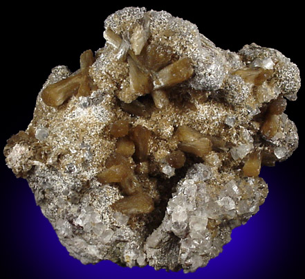 Stilbite and Calcite from Prospect Park Quarry, Prospect Park, Passaic County, New Jersey
