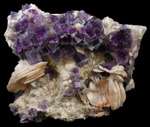 Fluorite and Barite from Caravia-Berbes District, Asturias, Spain