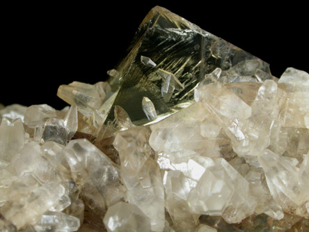 Calcite on Fluorite from Cave-in-Rock District, Hardin County, Illinois