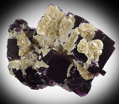 Barite on Fluorite from Cave-in-Rock District, Hardin County, Illinois