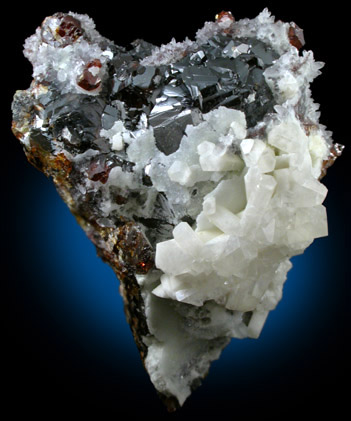 Sphalerite, Calcite, Quartz from Shuikoushan Mine, Hunan Province, China