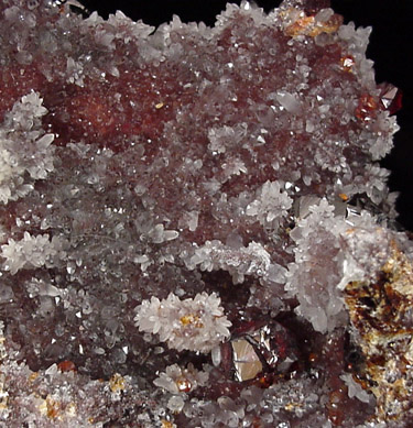 Sphalerite, Calcite, Quartz from Shuikoushan Mine, Hunan Province, China