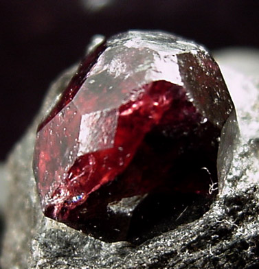 Almandine Garnet from Garnet Ledge, east shore of Stikine River Delta, 11 km north of Wrangell, Alaska