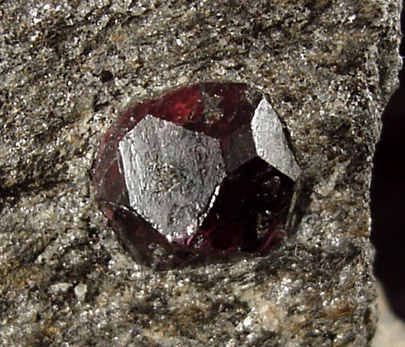 Almandine Garnet from Garnet Ledge, east shore of Stikine River Delta, 11 km north of Wrangell, Alaska