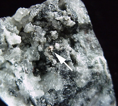 Silver on Calcite from Prospect Park Quarry, Prospect Park, Passaic County, New Jersey