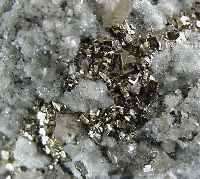 Pyrite on Calcite from Millington Quarry, Bernards Township, Somerset County, New Jersey