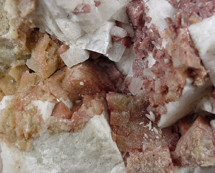 Chabazite on Apophyllite from Route 46 road cut, Little Falls, Passaic County, New Jersey