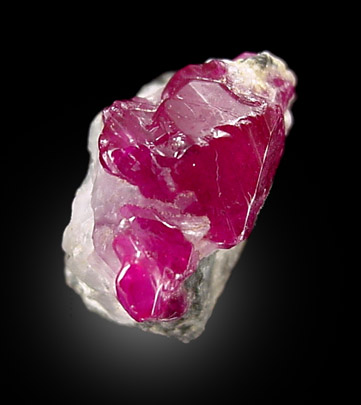 Corundum var. Ruby from Mogok District, 115 km NNE of Mandalay, Mandalay Division, Myanmar (Burma)