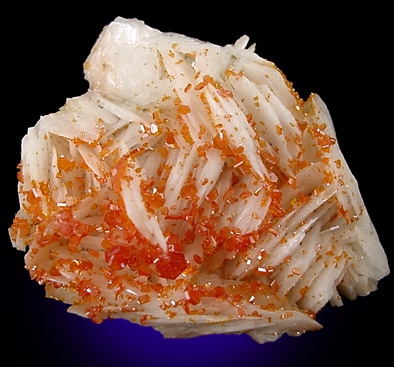 Barite with Vanadinite from Mibladen, Morocco