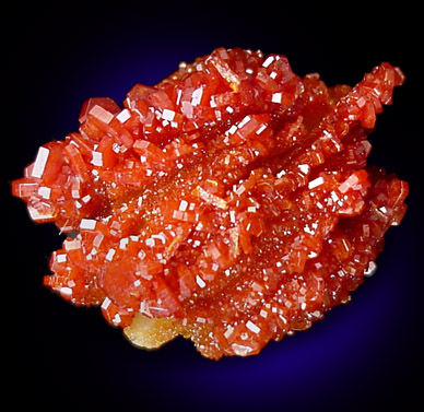 Vanadinite on Barite from Mibladen, Morocco