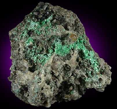 Torbernite from Botallack mines, Cornwall, England