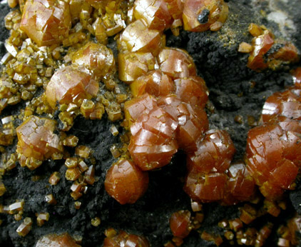 Mimetite var. Campylite from Dry Gill Mine, Caldbeck Fells, Cumbria, England