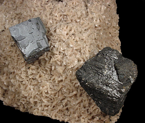 Galena and Sphalerite on Dolomite from Tri-State Lead-Zinc Mining District, near Joplin, Jasper County, Missouri