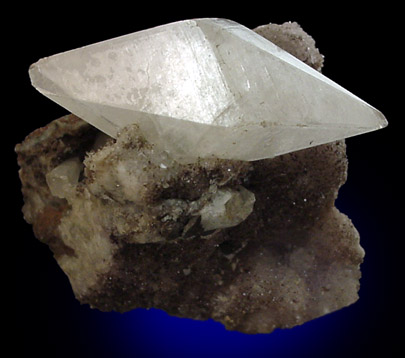 Calcite on Quartz from Guanajuato, Mexico