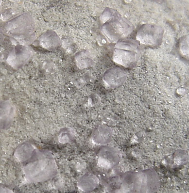 Fluorite on Quartz from Jefferson City, 1600' level, Jefferson County, Tennessee