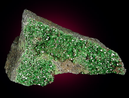 Uvarovite Garnet from Saranovskoye Mine, Sarany, Permskaya Oblast', Ural Mountains, Russia (Type Locality for Uvarovite)