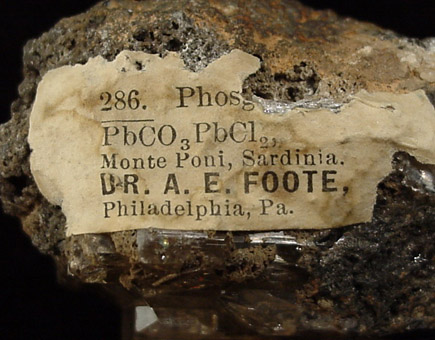 Phosgenite from Monteponi Mine, Iglesias, Sardinia, Italy