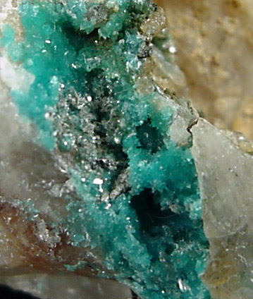 Turquoise Crystals on Quartz from Bishop Mine, Lynch Station, Campbell County, Virginia