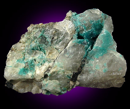 Turquoise Crystals on Quartz from Bishop Mine, Lynch Station, Campbell County, Virginia