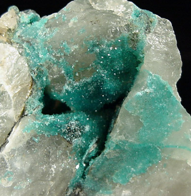 Turquoise Crystals on Quartz from Bishop Mine, Lynch Station, Campbell County, Virginia