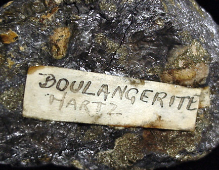 Boulangerite from Wolfsberg, Harz, Germany