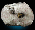 Chalcopyrite on Quartz with Apophyllite from New Street Quarry, Paterson, Passaic County, New Jersey
