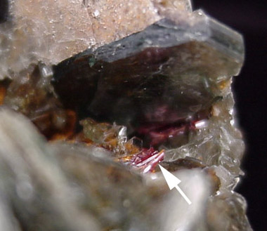 Rutile in Muscovite from Bessemer City, Gaston County, North Carolina