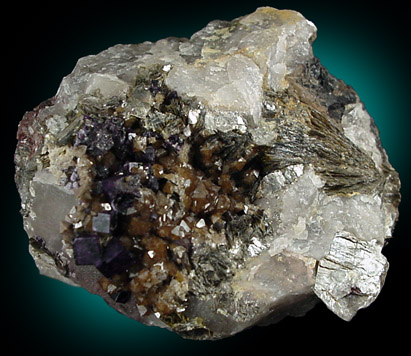 Scheelite and Fluorite from Zinnwald-Cnovec District, Erzgebirge, Saxony-Bohemia border region, Germany-Czech Republic