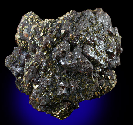 Chalcopyrite on Sphalerite from Ballard Mine, Baxter Springs, Cherokee County, Kansas