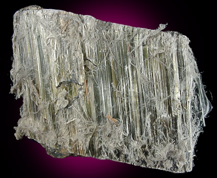 Clinochrysotile var. Asbestos from Thetford, Québec, Canada