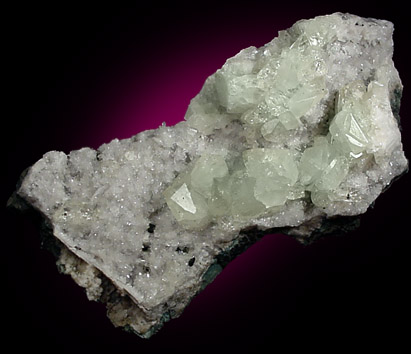Datolite on Quartz from Upper New Street Quarry, Paterson, Passaic County, New Jersey