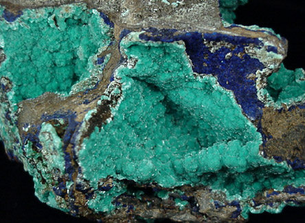 Aurichalcite with Azurite from Dry Canyon, Ophir District, Tooele County, Utah