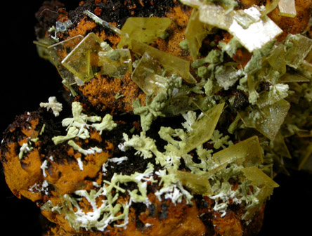 Wulfenite and Mimetite from Mina Ojuela, Mapimi, Durango, Mexico