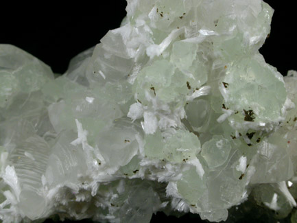 Laumontite, Prehnite, Calcite from New Street Quarry, Paterson, Passaic County, New Jersey